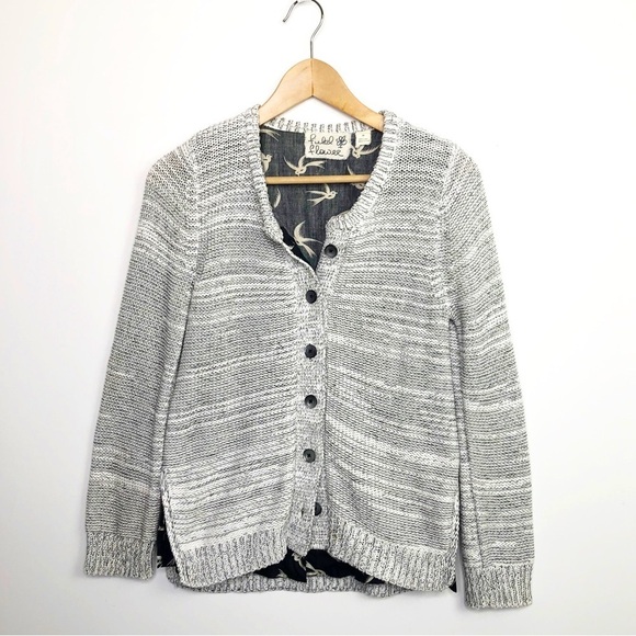 𝅺Anthropologie Field, flower,  heathered cardigan - Picture 1 of 13